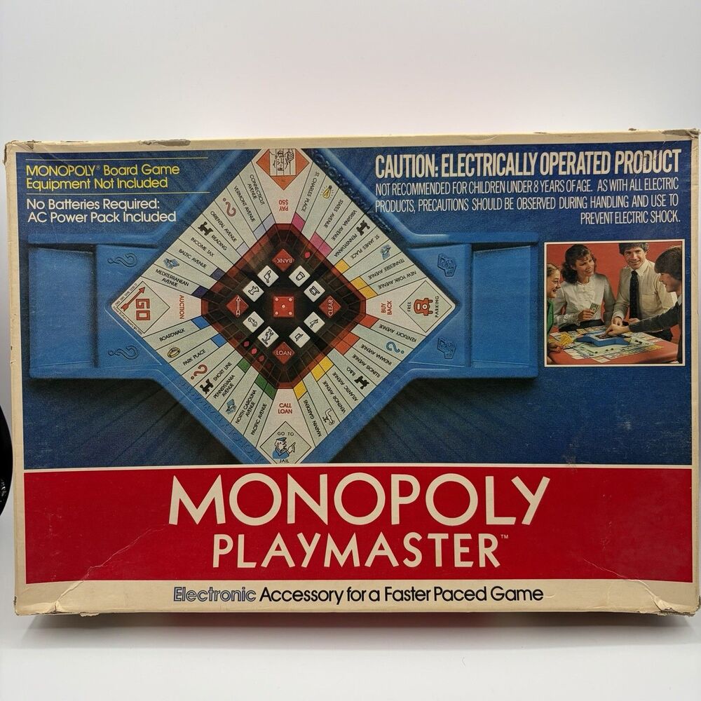 Vintage 1982 Monopoly Playmaster Electronic Board Game 3900 Tested Works